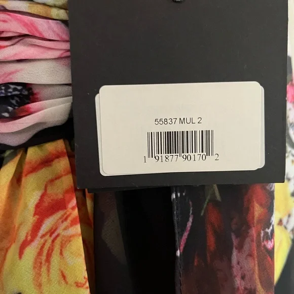 IEENA for Mac Duggal NWT #55837 Floral Bow Strap V-Neck Mini Dress Size 2 - Picture 8 of 14